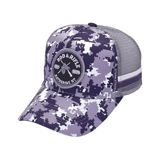Custom Wholesale Fashion Logo Embroidery 5 Panel Fitted Snapback Mesh Back Camo Trucker Hats Manufacturer