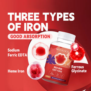 Caramelo suave de hierro de alto contenido OEM, compatible con el sistema inmunológico, salud antioxidante, absorción de hierro, salud sanguínea, vitamina C, gomitas de hierro - Product Image 4