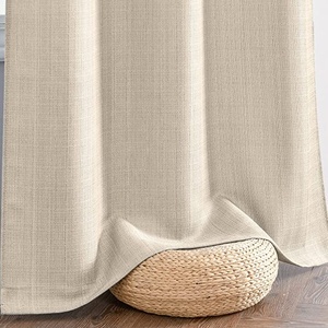 Polyester Pencere Perdesi Dokulu Keten Karartma Perde Kumaşı Yatak Odası Oturma Odası için - Product Image 5