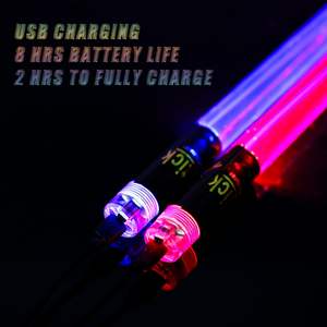 <span class=keywords><strong>Baquetas</strong></span> LED Recargables <span class=keywords><strong>de</strong></span> 42 cm, Material <span class=keywords><strong>de</strong></span> PC, 15 Colores, con Batería Recargable - Product Image 4