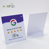 Cartes NFC autocollantes 215chip pour avis Google, pop-up d'avis Google, support d'avis Google en PVC, vente chaude