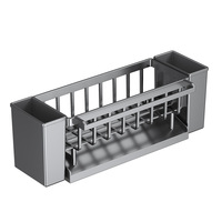 YOTO Égouttoir à éponge en plastique pour évier, support de rangement autoportant pour détergent, panier de drainage, étagère de rangement multifonctionnelle pour cuisine