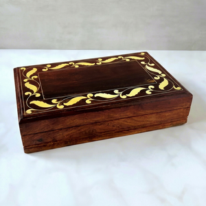 Boîte de rangement en bois décorative avec couvercle, pour la maison, la table, vente en gros B2B - Product Image 1