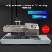 Machine de scellage automatique à induction électromagnétique continue pour canettes, plastique, verre, boissons et cosmétiques