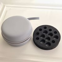 Étui de rangement de luxe personnalisable pour flacons d'huiles essentielles, avec fermeture éclair, anti-poussière, portable et multi-usages, à compartiments.