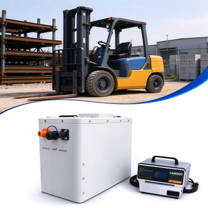 Batterie de traction LiFePO4 à longue durée de vie avec BMS intégré et écran LCD pour chariots élévateurs électriques, entrepôts frigorifiques et manutention de matériaux - Product Image 1