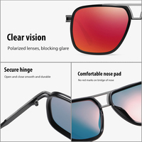 2025 nuevas gafas de sol polarizadas de alta calidad para conducir, gafas de sol fotocromáticas para exteriores con montura grande de Metal para hombres a la moda
