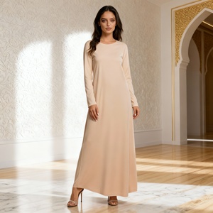 ชุดอาบายะห์ผ้าโพลีเอสเตอร์เรียบง่าย ดีไซน์ใหม่ สำหรับสตรีมุสลิม ขายส่งจากจีน - Product Image 3