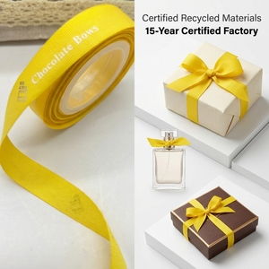 Cinta de Tencel Ecológica de Lujo, Cinta de Lyocell Suave Similar a la Seda para Envolver Regalos, Cinta Sostenible con Logotipo Personalizado Impreso, Venta al por Mayor - Product Image 5