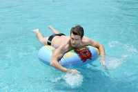 B01 meilleure qualité PVC Dragon chinois imprimé tube de bain gonflable haute Performance anneau de natation pour les enfants promotionnels