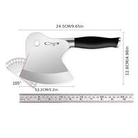 Couteau de boucher de cuisine épaissi, couteau à désosser multifonctionnel, hache à découper