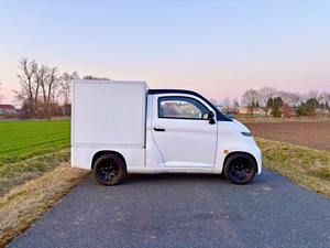 खाद्य लॉजिस्टिक डिलीवरी के लिए उच्च दक्षता लंबी दूरी की इलेक्ट्रिक मिनी ट्रक 4 पहियों बॉक्स कार्गो ट्रक - Product Image 5