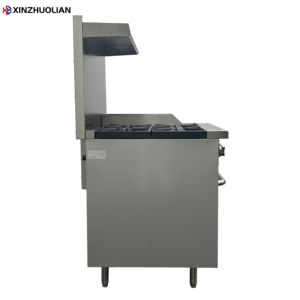 ETL Sertifikalı Ticari 4 Ocaklı Gazlı Ocak, 12 inç Izgara ve Fırın, Paslanmaz Çelik Tak ve Çalıştır, Mutfak Kullanımı İçin - Product Image 3