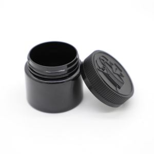 Frascos de plástico negro de 300ml con tapa resistente a los niños, embalaje de plástico para pastillas, plástico de seguridad de grado alimenticio - Product Image 1