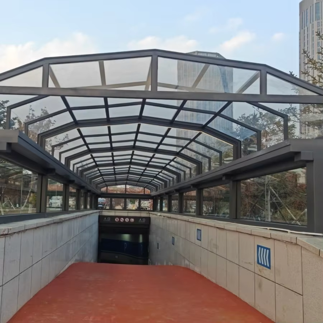 Underground Parking Lot Entrance Retractable Mobile Sunshine Room Electric Control Xinmei XM-125 Series Acrylic Liquid Coating