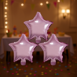 Globo de Estrella Metálico Rosa de 10 Pulgadas para Decoración de Fiestas de Cumpleaños Infantiles - Product Image 5