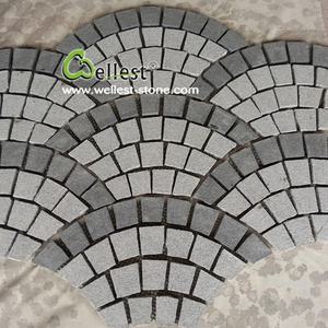 Pavés sur pavés maillés en forme d'éventail pour allée/entrée de <span class=keywords><strong>maison</strong></span>/patio/allées/cour/conception de jardin - Product Image 3