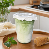 Gelas PP 20/24oz dengan Tutup Dome 90mm Transparan Sekali Pakai untuk Bubble Tea Smoothie Produsen Grosir