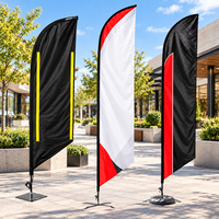 Drapeau de plage portable en forme de larme pour extérieur, avec logo personnalisé, conception à montage et démontage rapides