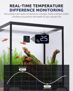 Seaoura SR-801 Aquariums Temperatuurmeter met Alarm Vis <span class=keywords><strong>Aquarium</strong></span> Thermometer Digitaal met Bewegingssensor voor Glazen Tank - Product Image 3