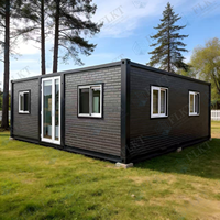 Maison préfabriquée FLKT de luxe à toit plat, extensible, à double aile, pliable, à montage rapide, isolée, en acier léger