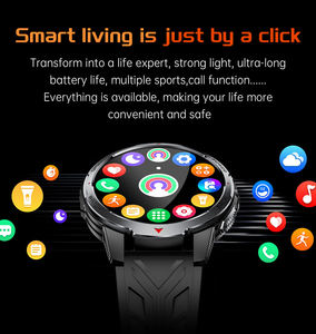 Montre connectée KT88 très vendue, étanche 3ATM, batterie haute capacité 1100mAh, lampe de poche, boussole, modes multisports, unisexe - Product Image 5