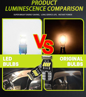 Bombillas LED JiaChi Factory 2825 Chip, Universales T10 W5W 168 194 501 para Luces Interiores de Coche, Luces de Mapa y de Techo, Sin Polaridad, Sin Errores, DC 12V