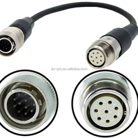 EX-PRO 8-core circulaire PA66 laiton plaqué or connecteur mâle/femelle pour équipement vidéo prise lentille Servo commutation Compatible