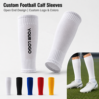 Manchons de compression respirants en maille pour mollets de football, conception à extrémité ouverte, pour hommes, équipement sportif professionnel pour équipes