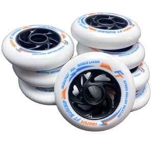 <span class=keywords><strong>Ruedas</strong></span> de <span class=keywords><strong>Patinaje</strong></span> en Línea con Rodamientos ABEC-7 Personalizadas, PVC de Alto Rebote, Duraderas, Antidesgaste, Profesionales, de Gran Diámetro para Exteriores - Product Image 6