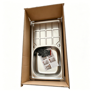 Évier utilitaire portable en acier inoxydable robuste, autoportant, amovible, à cuve unique, pour cuisine intérieure/extérieure, <span class=keywords><strong>jardin</strong></span>, salle de bain - Product Image 6