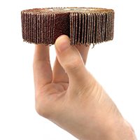 20 pièces Têtes de ponçage en papier abrasif rouge avec tige de 6 mm, jeu de disques abrasifs à lamelles pour ponceuses à percer, débavurage et polissage