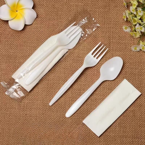 Dao dùng một lần, nĩa và muỗng Bộ đồ ăn phương Tây nhựa thương mại bánh pizza cắt bít tết dao và nĩa đặt bánh ngã ba - Product Image 3