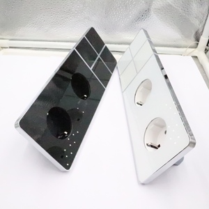 BS Anh Ấn Độ tiêu chuẩn màu đen tường chuyển đổi ổ cắm đầy đủ Kính 10A cắm ổ cắm đôi ổ cắm sạc chất lượng tốt phổ ổ cắm - Product Image 6