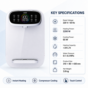 <span class=keywords><strong>Enfriador</strong></span> de <span class=keywords><strong>Agua</strong></span> Inteligente de Pared que Ahorra Espacio con <span class=keywords><strong>Grifo</strong></span> con Sensor Sin Contacto y Regulación Adaptativa de Temperatura Ambiente - Product Image 1