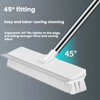 Balai magique multifonctionnel durable à long manche en PP Balai d'essuie-glace Épilateur et grattoir à poussière Brosse de nettoyage domestique