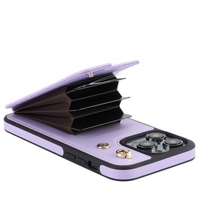 PU da chéo cơ thể Wallet trường hợp với vòng chủ Cover quay lại cho <span class=keywords><strong>Iphone</strong></span> 15/15 Pro/15 Pro Max điện thoại di động trường hợp - Product Image 6