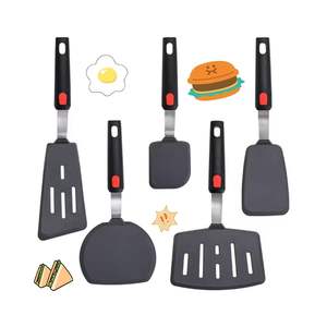 Ustensiles de cuisine en silicone de qualité alimentaire, spatules en silicone, spatule en silicone flexible pour pizza, filet de poisson frit, steak, crêpe, œuf - Product Image 1