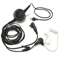 [E190240] grand écouteur rond à tube transparent PTT pour talkie-walkie