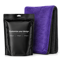 Chiffon de lavage de voiture en microfibre 1200gsm 1600gsm 1800gsm 2000gsm 40x40cm 60x90cm, serviette de lavage de voiture