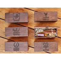 Boîte d'emballage en bois rectangulaire personnalisée avec logo OEM, couleur personnalisée, pour flacons de parfum, cigares, whisky, coffret cadeau pour homme