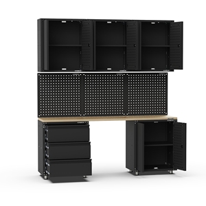 For Steel/Iron 9-Piece Home & Garage <b>Storage</b> <b>Tool</b> <b>Cabinet</b> With Powder Coated Supports Customized DIY OEM/ OBM Options 20CM9L Wor - Product Image 2
