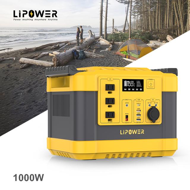 Lipower 1000 Watt 1110wh Solar Generator Lithium Lon Battery Portable Power Station
