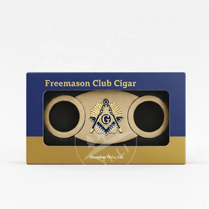 Freimaurer-Club Zigarrenschneider Geschenkset Klassischer Gentleman Lodge-Stil Metall-Raucherzubehör Verpackung - Product Image 1