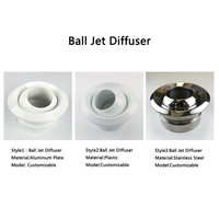 CVC Air conditionné en acier Inoxydable balle Jet Diffuseur