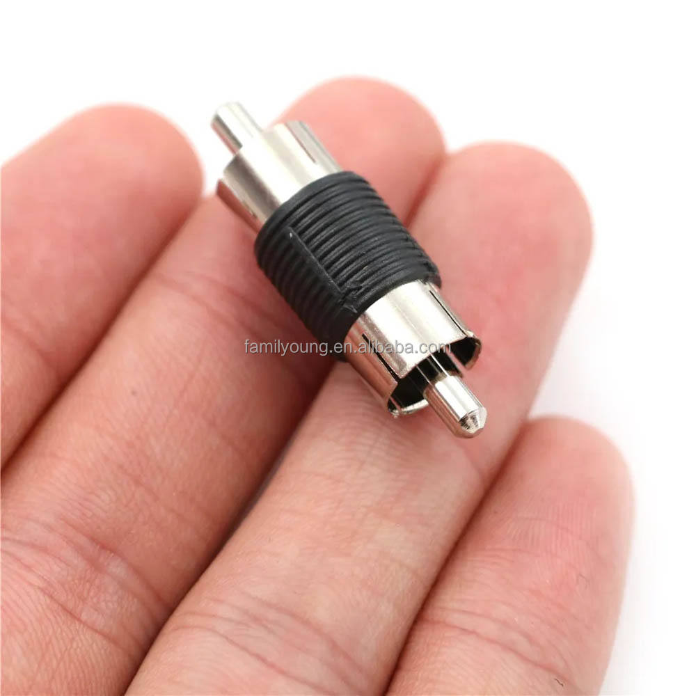 RCA オス - オス アダプター オーディオ ビデオ ニッケルメッキ RCA