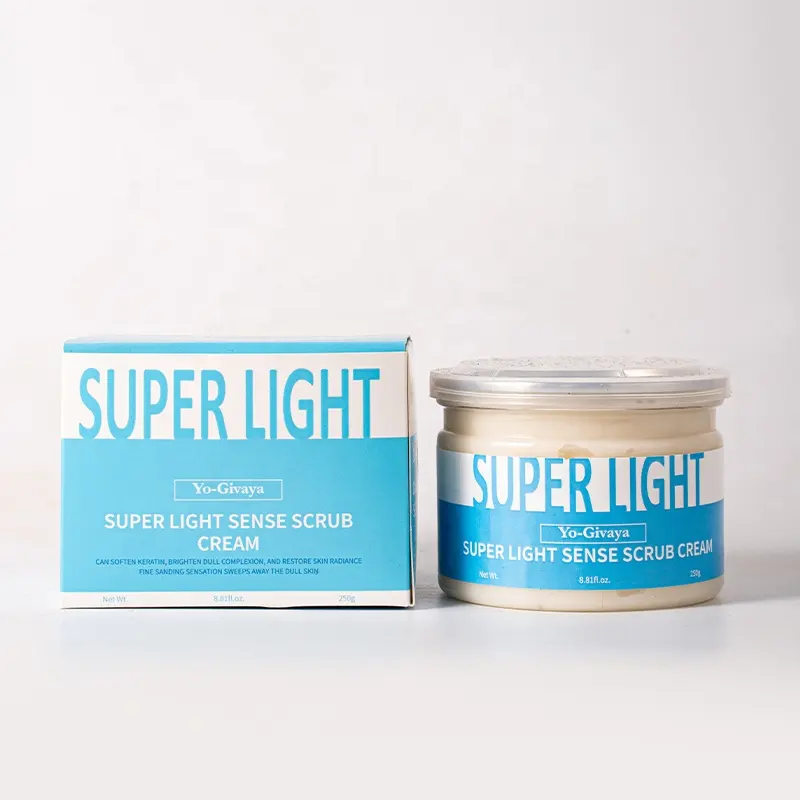 Crema exfoliante OEM / ODM Super Light Sense, crema exfoliante corporal, Limpieza Profunda, esmalte corporal para exfoliar, suavizar e hidratar la piel