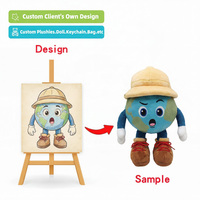 Fabricant de jouets en peluche personnalisés : Porte-clés et jouets en peluche mignons en forme de Terre pour l'exploration, personnalisation d'entreprise