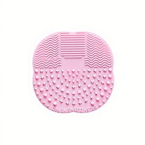 Almohadilla de silicona XG346 al por mayor para limpieza de brochas de maquillaje con ventosa para lápices de cejas y borlas de polvos - Product Image 2