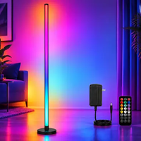 Lampe d'angle intelligente RGBIC, assistant vocal Tuya, synchronisation musicale, application de contrôle à distance, lumière LED pour salon, chambre à coucher, salle de jeux, bureau